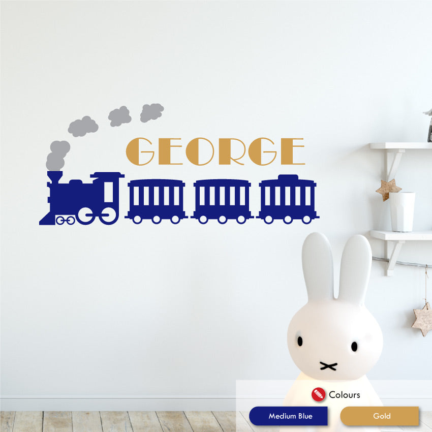 Steam Train Personalised Wall Art Sticker