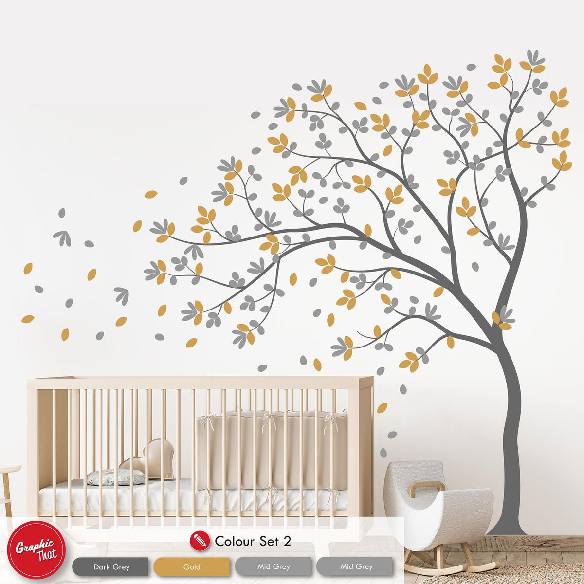 Overhanging Tree Wall Sticker – Graphic That