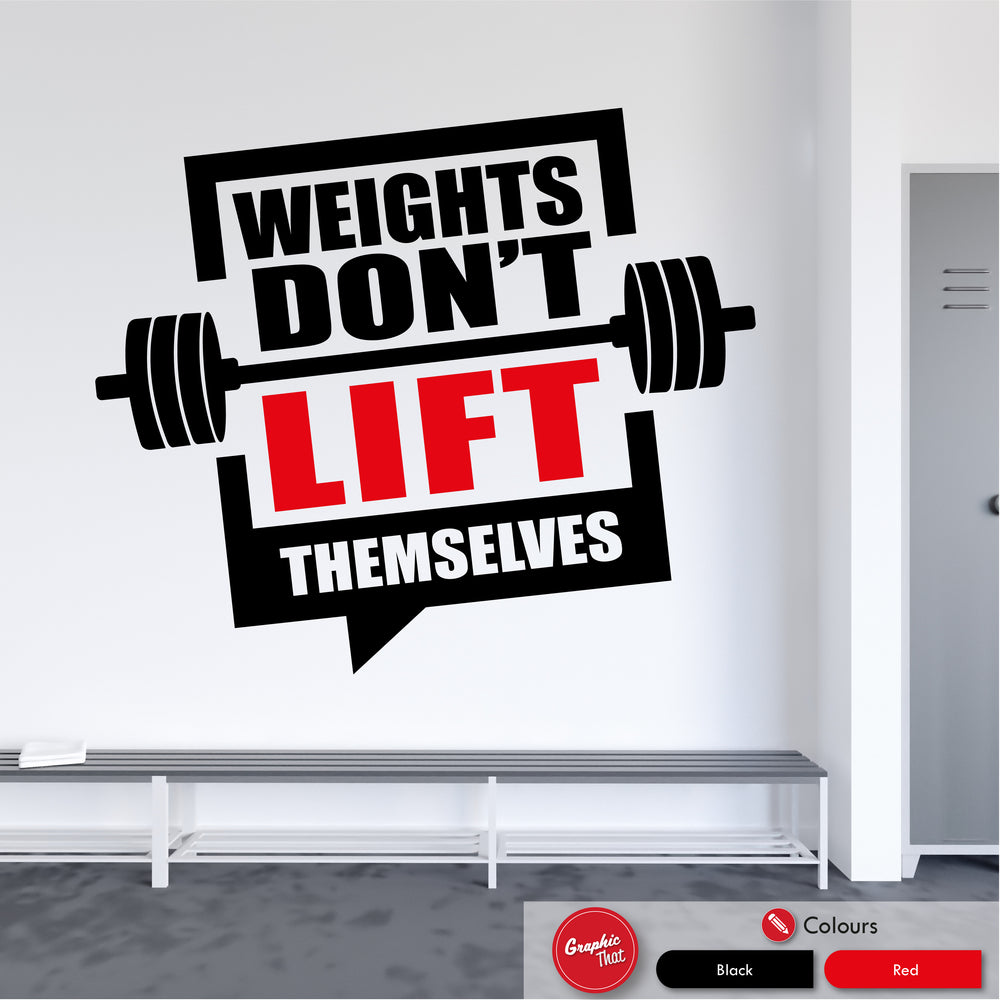 Gym Wall Art Vinyl Decal Quote
