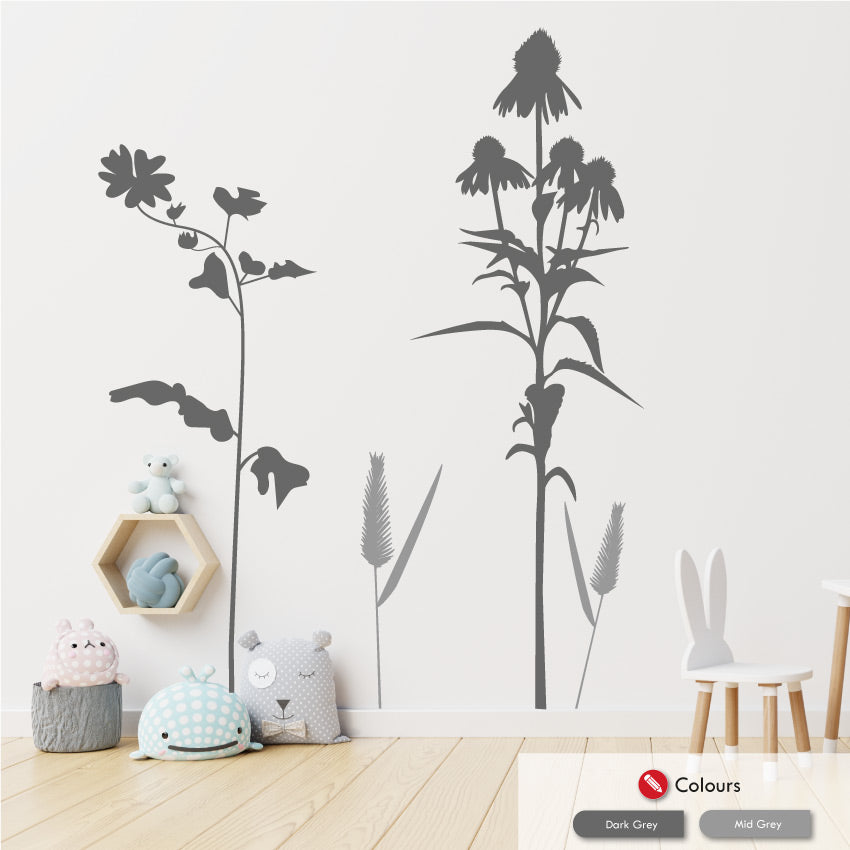 Wildflower meadow wall sticker