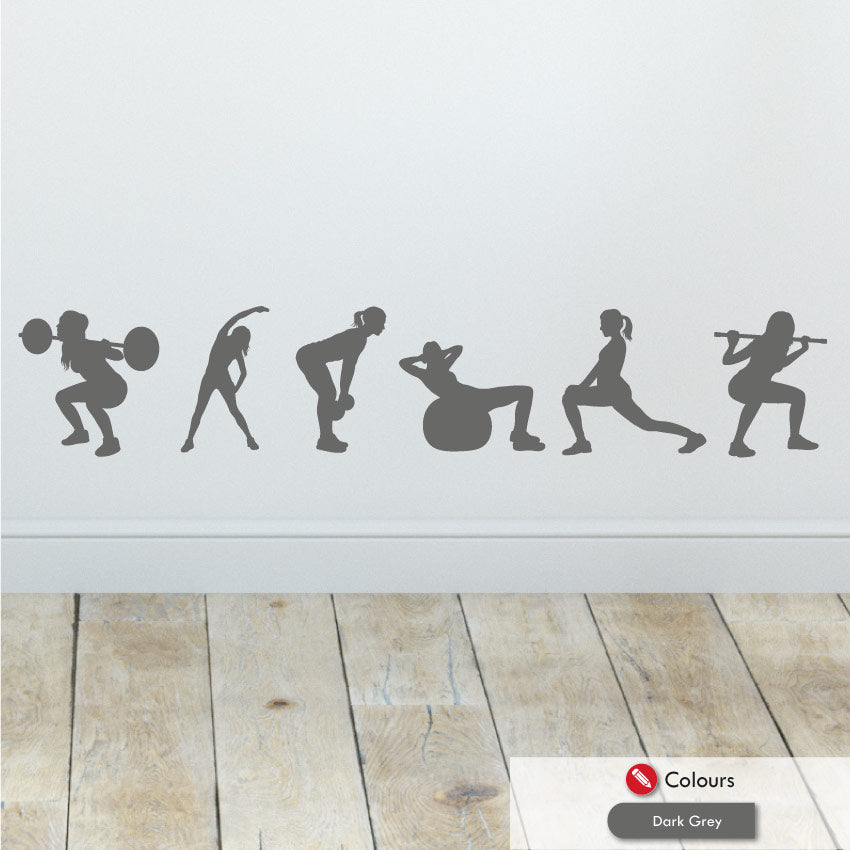 ladies grey wall decal stickers