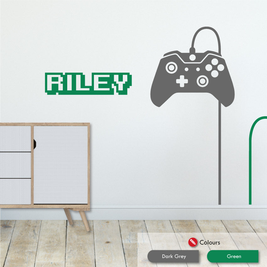 XBOX-One-Personalised-Wall-Sticker-dark-grey-green