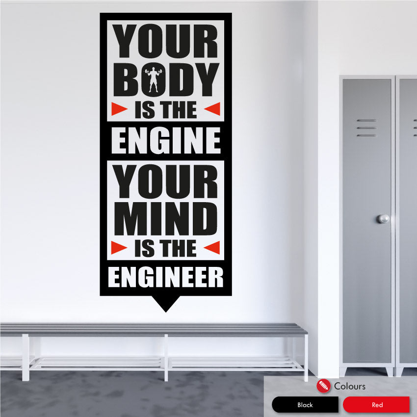 Motivational Gym Wall Art Decal