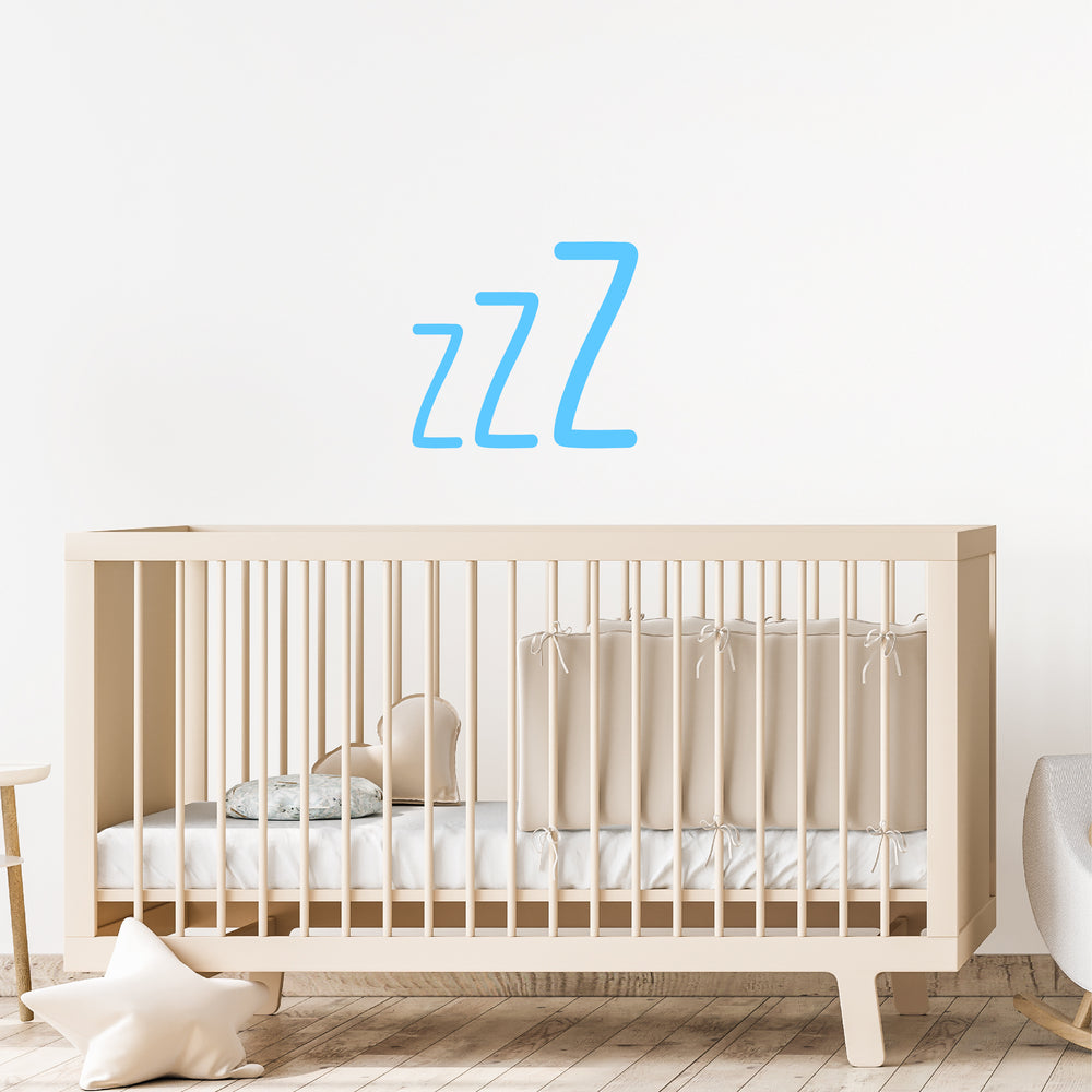 Nursery Wall Sticker Quote ZZZ