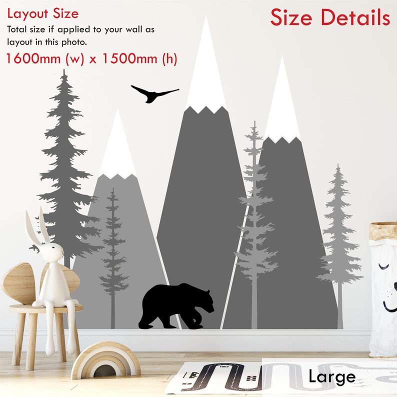 Mountain Scene Wall Art Sticker