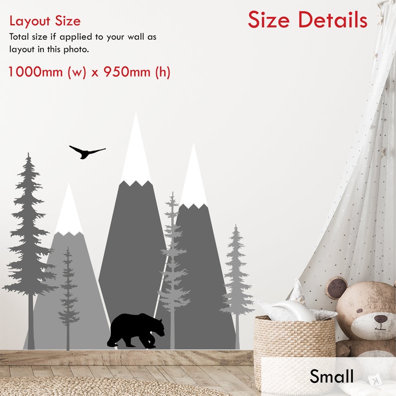 Mountain Scene Wall Art Sticker