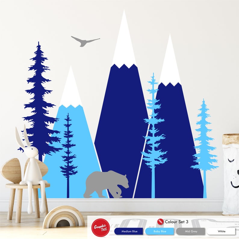 Mountain Scene Wall Art Sticker