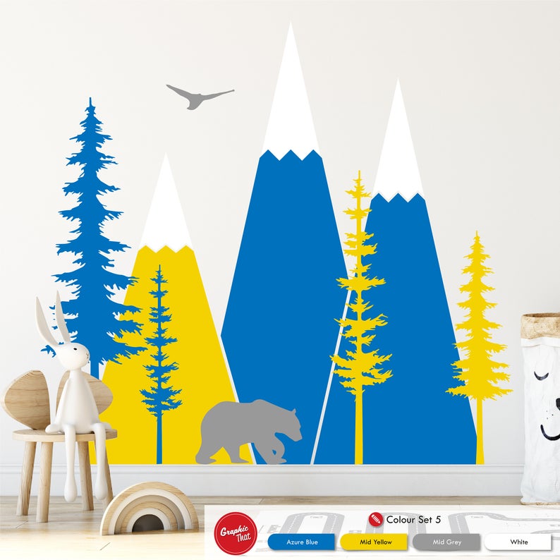 Mountain Scene Wall Art Sticker