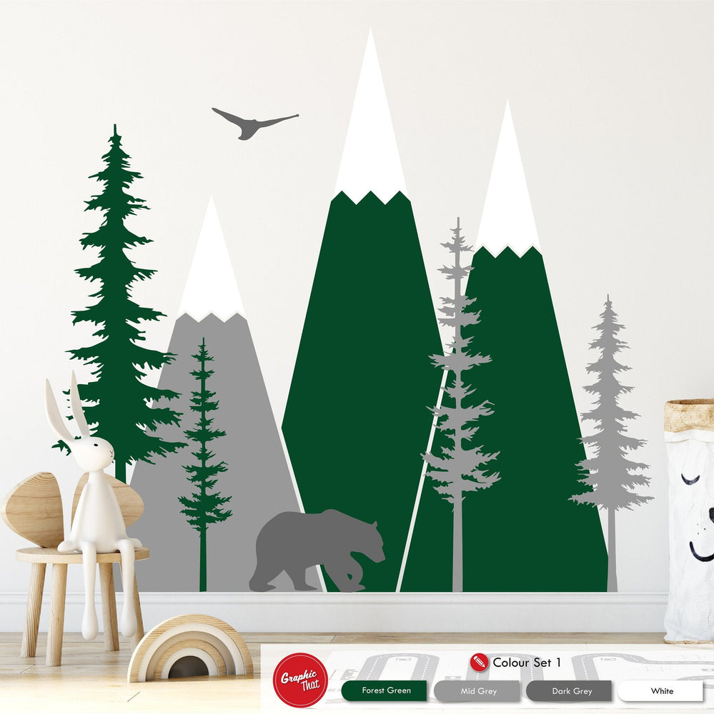 Mountain Scene Wall Art Sticker